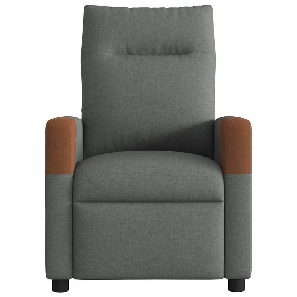 Poltrona Elettrica Reclinabile Grigio Scuro in Tessuto | homemem39