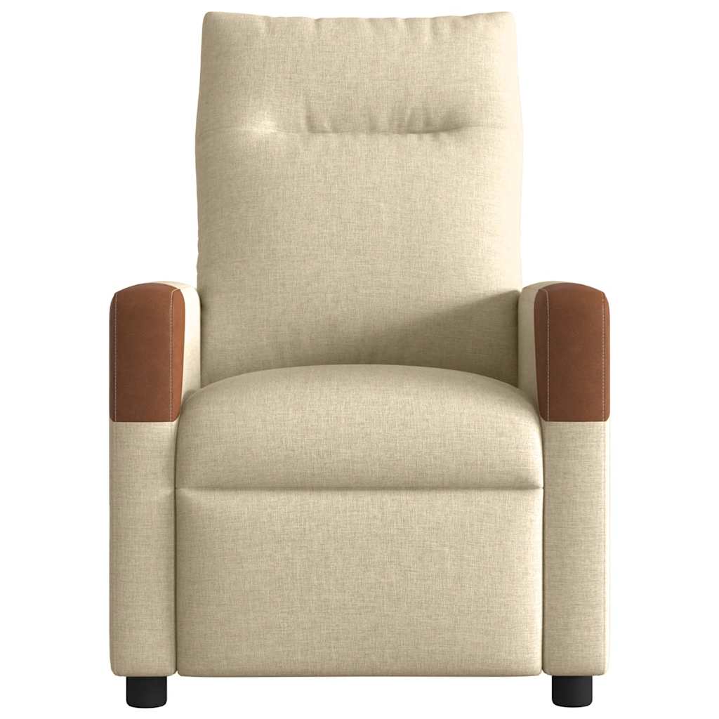 Poltrona Elettrica Reclinabile Crema in Tessuto | homemem39