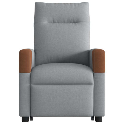 Poltrona Alzapersona Massaggi Reclinabile Grigio Chiaro Tessuto | homemem39