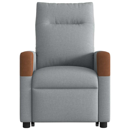 Poltrona Reclinante Alzapersona Elettrica Grigio Chiaro Tessuto | homemem39