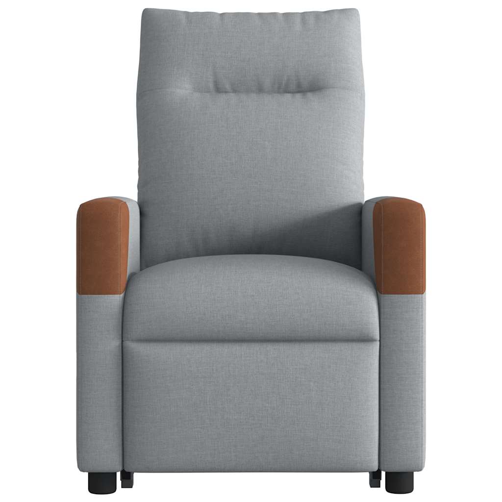 Poltrona Alzapersona Massaggi Elettrica Grigio Chiaro Tessuto | homemem39