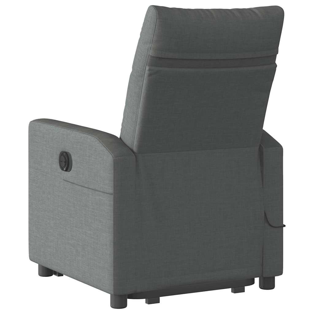 Poltrona Alzapersona Massaggi Reclinabile Grigio Scuro Tessuto | homemem39