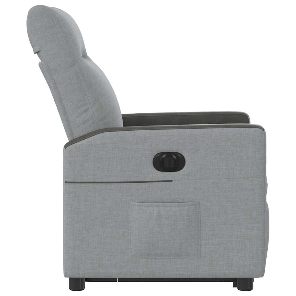Poltrona Reclinante Alzapersona Elettrica Grigio Chiaro Tessuto | homemem39