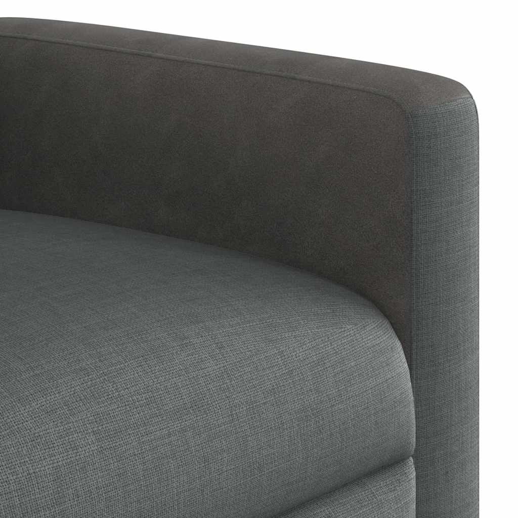 Poltrona Alzapersona Massaggi Elettrica Grigio Scuro Tessuto