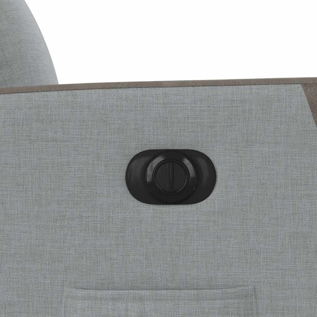 Poltrona Elettrica Reclinabile Grigio Chiaro in Tessuto - homemem39