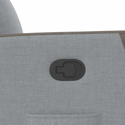 Poltrona Alzapersona Reclinabile Grigio Chiaro in Tessuto - homemem39