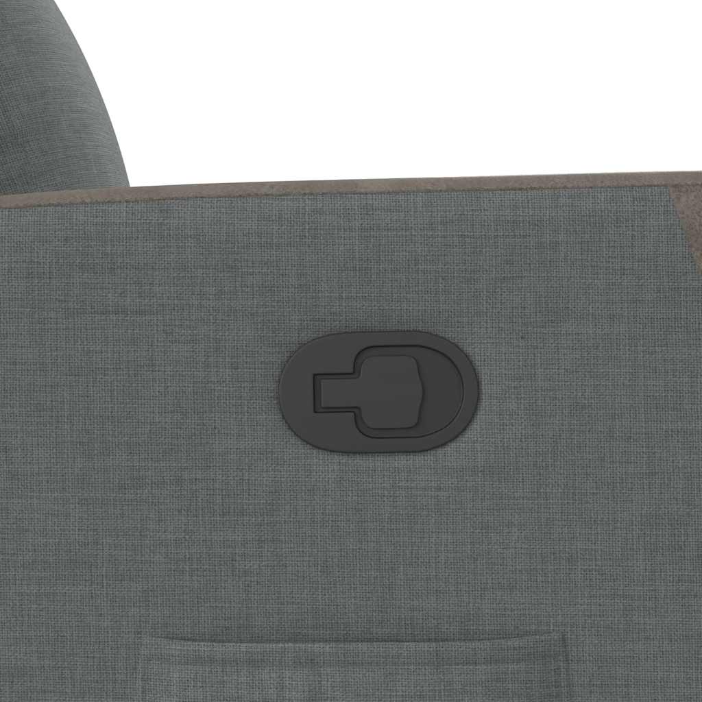 Poltrona Alzapersona Reclinabile Grigio Scuro in Tessuto - homemem39