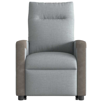 Poltrona Alzapersona Massaggi Elettrica Grigio Chiaro Tessuto | homemem39