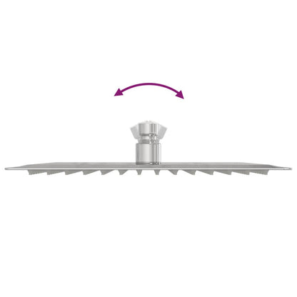 Testa Doccia a Pioggia in Acciaio Inox 304 25x25 cm Quadrata - homemem39