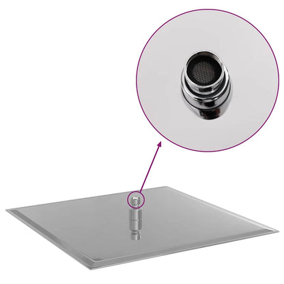 Testa Doccia a Pioggia in Acciaio Inox 304 40x40 cm Quadrata - homemem39