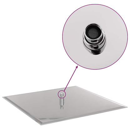 Testa Doccia a Pioggia in Acciaio Inox 304 50x50 cm Quadrata - homemem39