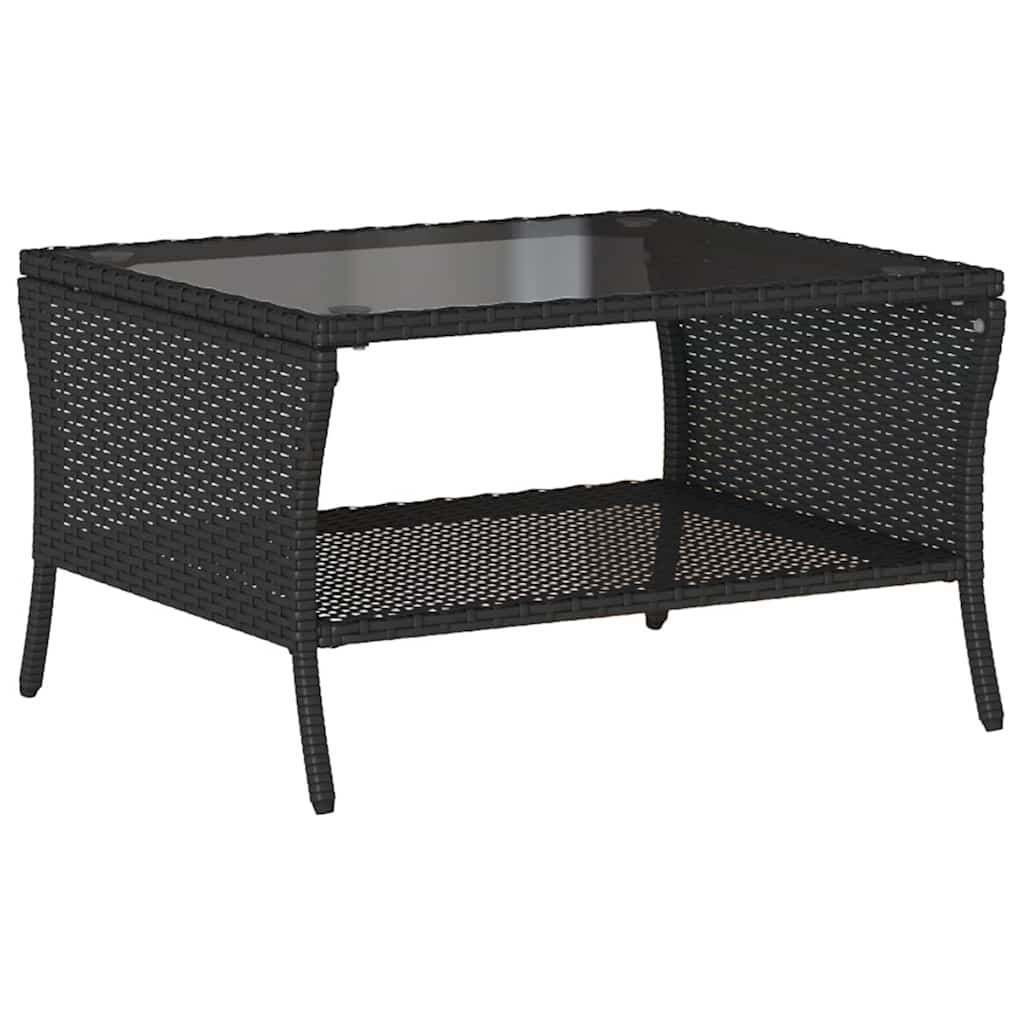 Set Divano da Giardino 6 pz con Cuscini Nero in Polyrattan | homemem39