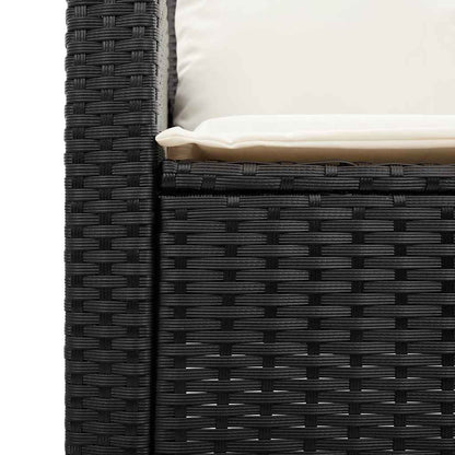 Set Divano da Giardino 6 pz con Cuscini Nero in Polyrattan | homemem39