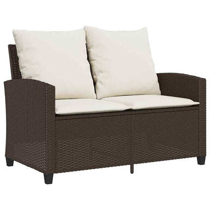Set Divano da Giardino 6 pz con Cuscini Marrone in Polyrattan | homemem39