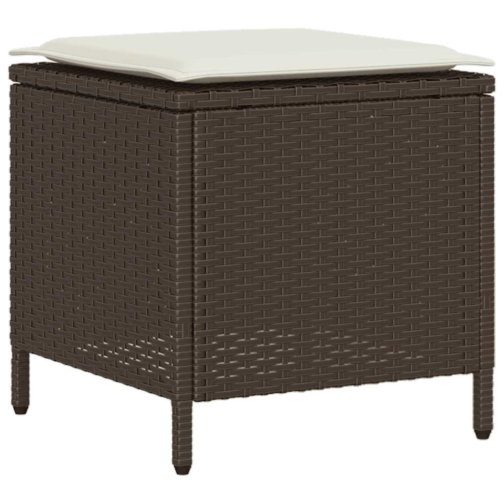 Set Divano da Giardino 6 pz con Cuscini Marrone in Polyrattan | homemem39