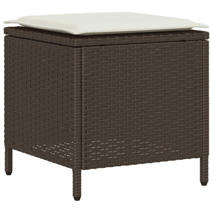 Set Divano da Giardino 6 pz con Cuscini Marrone in Polyrattan | homemem39