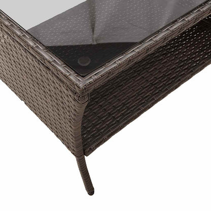 Set Divano da Giardino 6 pz con Cuscini Marrone in Polyrattan | homemem39