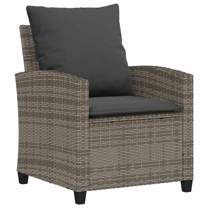 Set Divano da Giardino 6 pz con Cuscini Grigio in Polyrattan