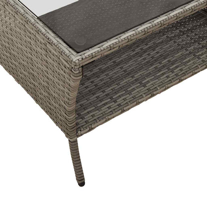 Set Divano da Giardino 6 pz con Cuscini Grigio in Polyrattan | homemem39