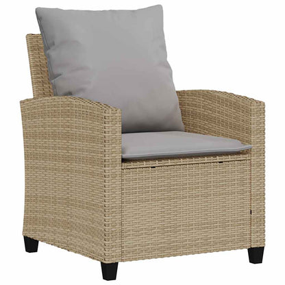 Set Divano da Giardino 6 pz con Cuscini Beige in Polyrattan | homemem39