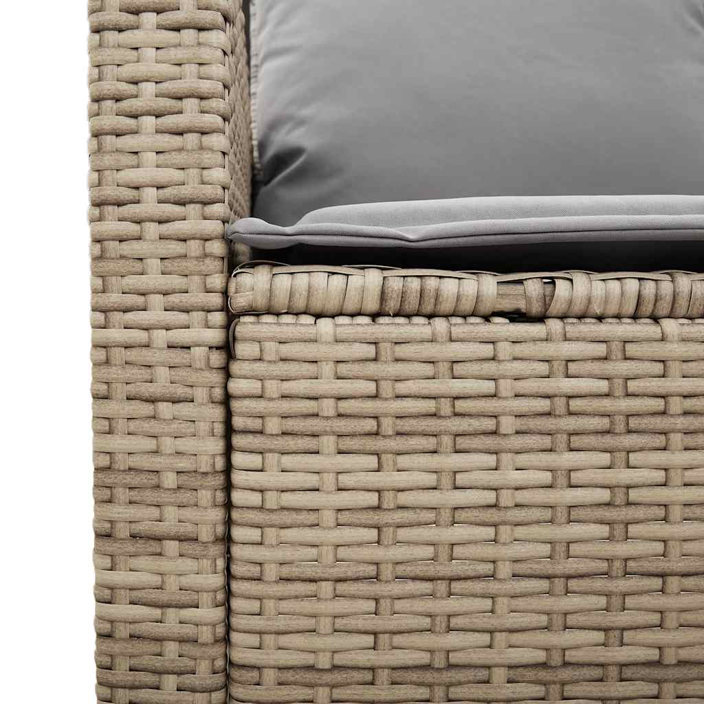 Set Divano da Giardino 6 pz con Cuscini Beige in Polyrattan | homemem39