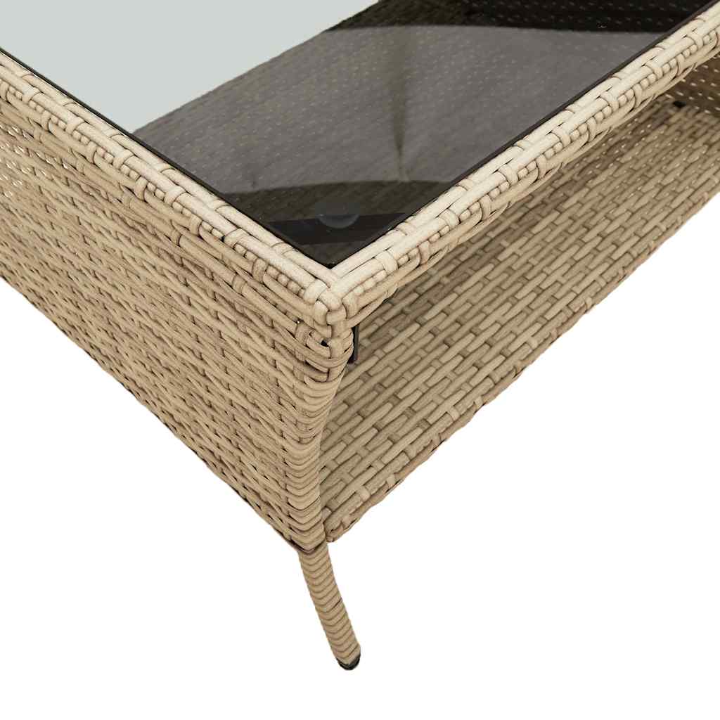 Set Divano da Giardino 6 pz con Cuscini Beige in Polyrattan