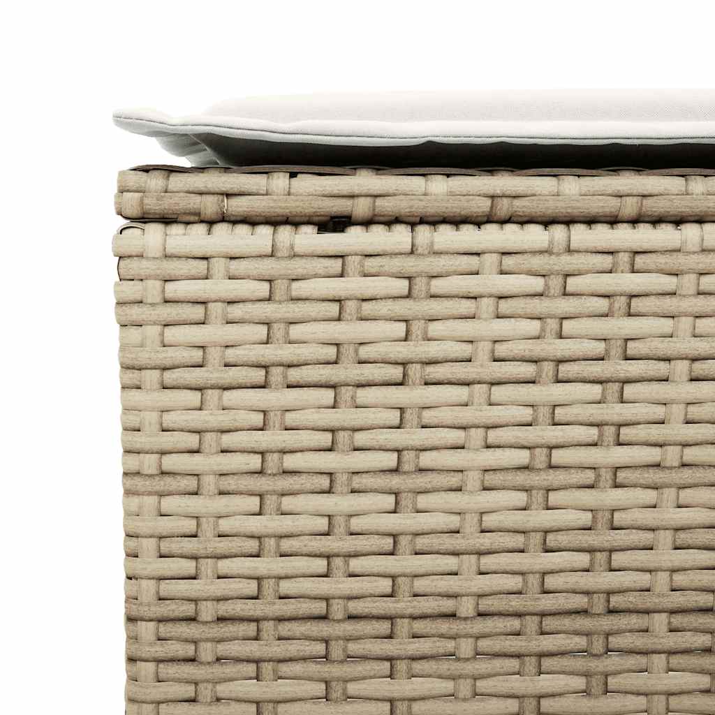 Set Divano da Giardino 6 pz con Cuscini Beige in Polyrattan - homemem39