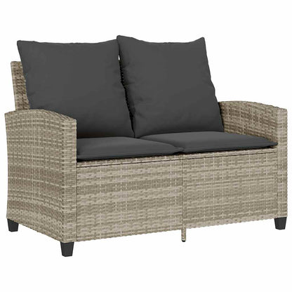 Set Divano da Giardino 6pz con Cuscini Grigio Chiaro Polyrattan | homemem39