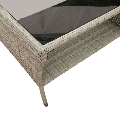Set Divano da Giardino 6pz con Cuscini Grigio Chiaro Polyrattan - homemem39
