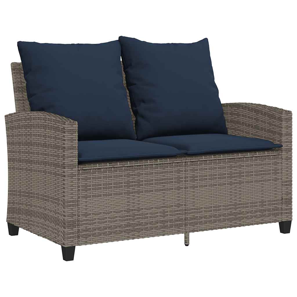 Set Divano da Giardino 6 pz con Cuscini Grigio in Polyrattan | homemem39