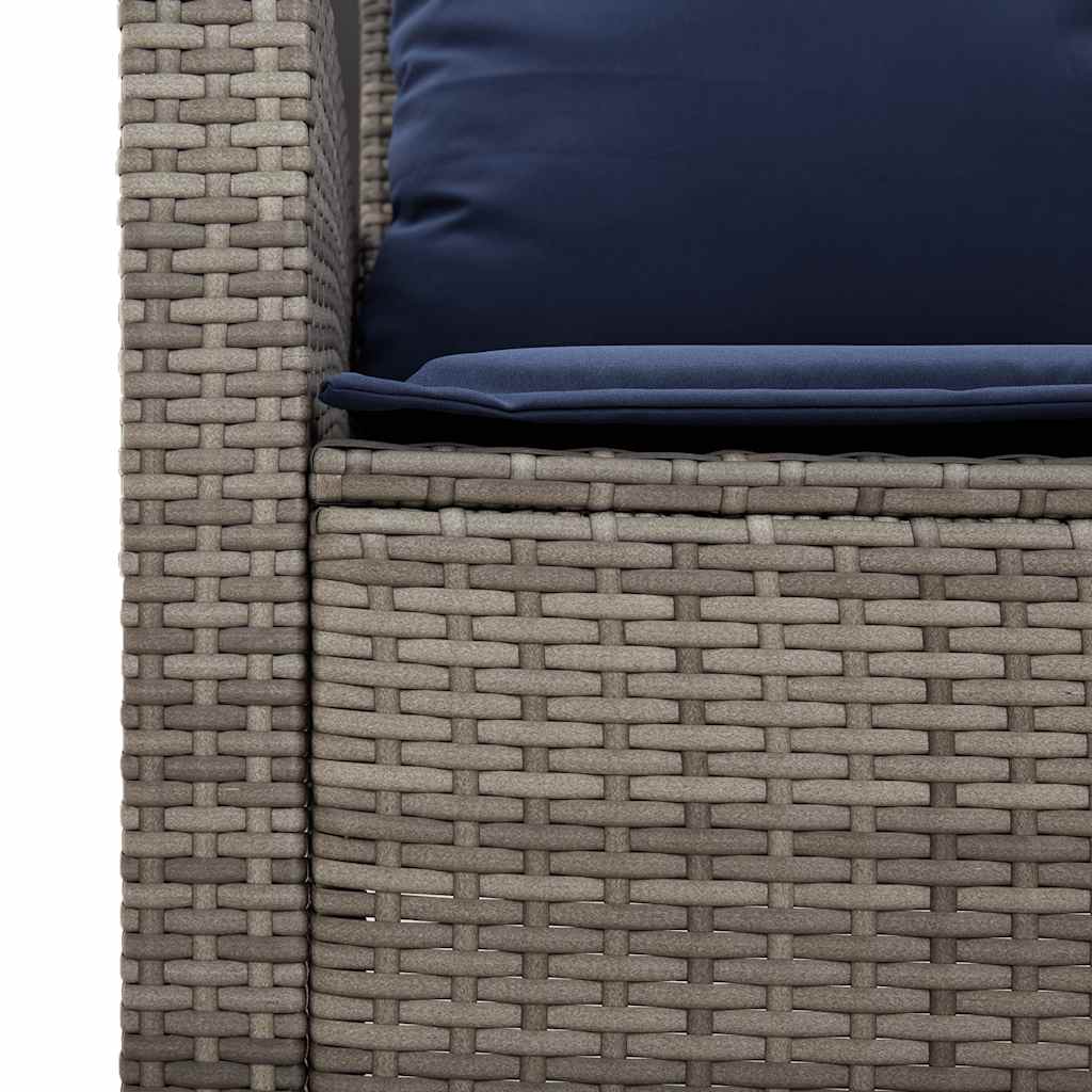 Set Divano da Giardino 6 pz con Cuscini Grigio in Polyrattan | homemem39
