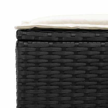 Set Divano da Giardino 6 pz con Cuscini Nero in Polyrattan | homemem39