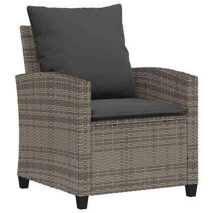 Set Divano da Giardino 6 pz con Cuscini Grigio in Polyrattan | homemem39