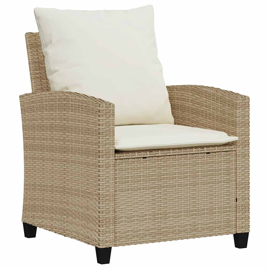 Set Divano da Giardino 6 pz con Cuscini Beige in Polyrattan - homemem39