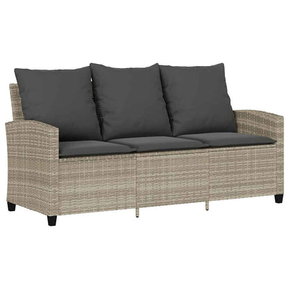 Set Divano da Giardino 6pz con Cuscini Grigio Chiaro Polyrattan | homemem39