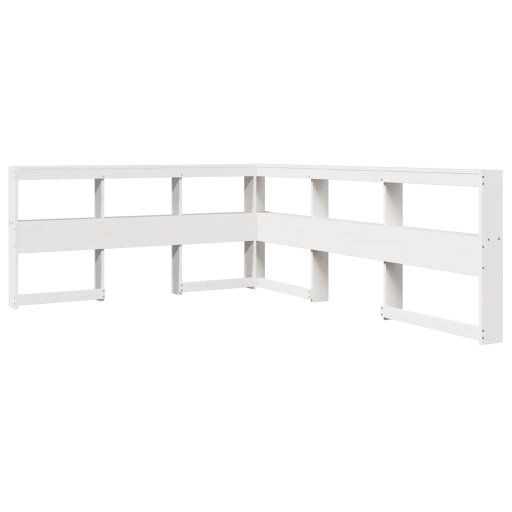 Letto Libreria senza Materasso Bianco 160x200 cm Legno di Pino