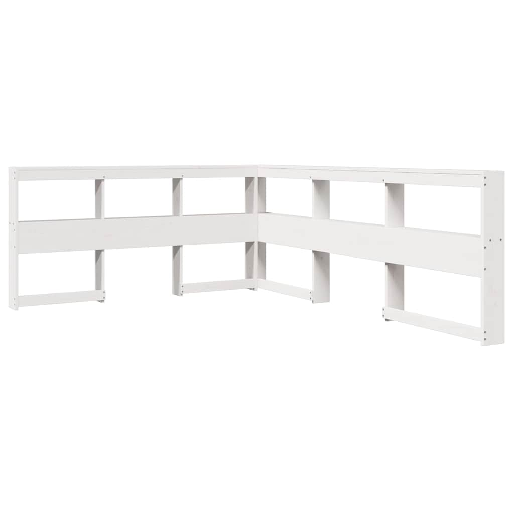 Letto Libreria senza Materasso Bianco 140x200 cm Legno di Pino