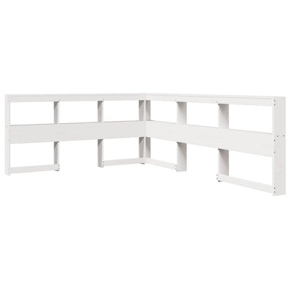 Letto Libreria senza Materasso Bianco 140x200 cm Legno di Pino