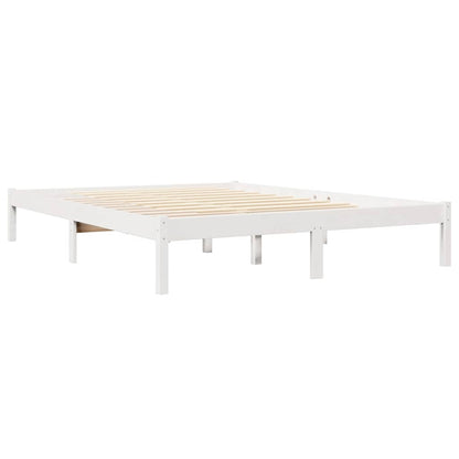 Letto Libreria senza Materasso Bianco 120x200 cm Legno di Pino