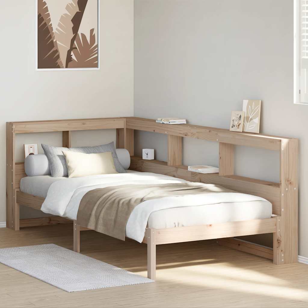 Letto Libreria senza Materasso 100x200 cm in Legno di Pino