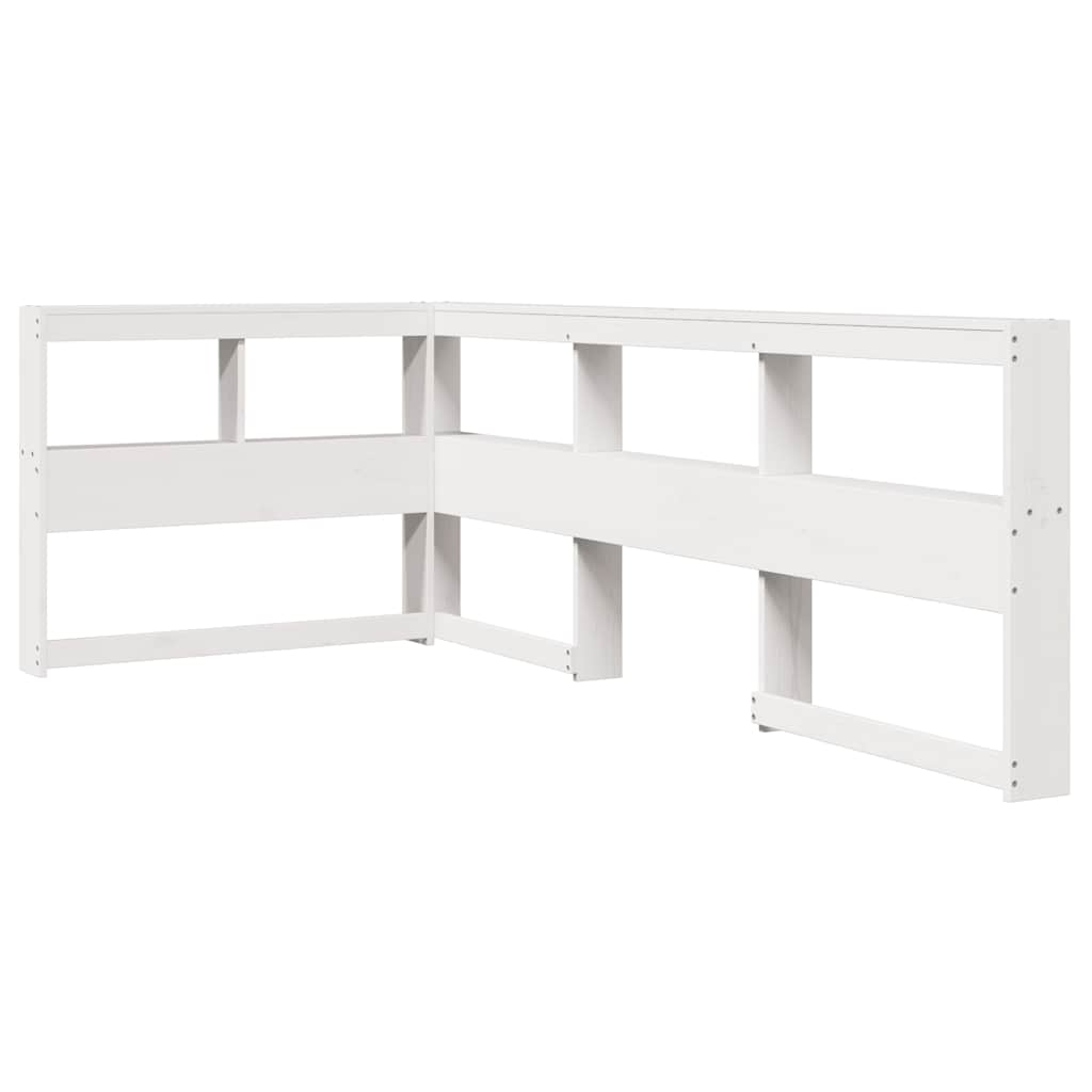 Letto Libreria senza Materasso Bianco 100x200 cm Legno di Pino