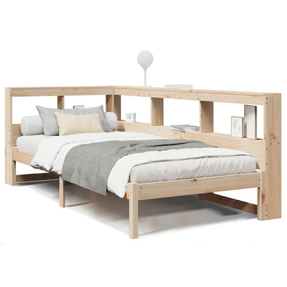 Letto Libreria senza Materasso 90x200 cm Legno Massello Pino