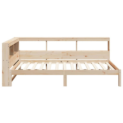 Letto Libreria senza Materasso 90x200 cm Legno Massello Pino