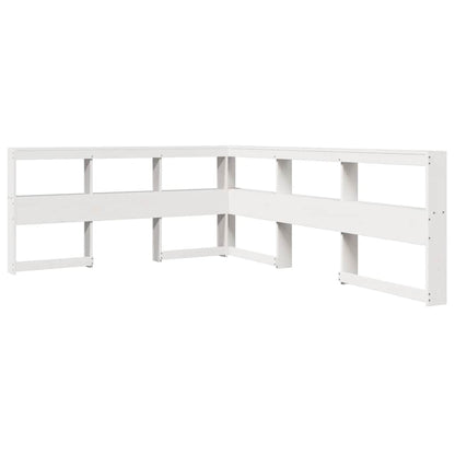 Letto Libreria senza Materasso Bianco 140x190 cm Legno di Pino