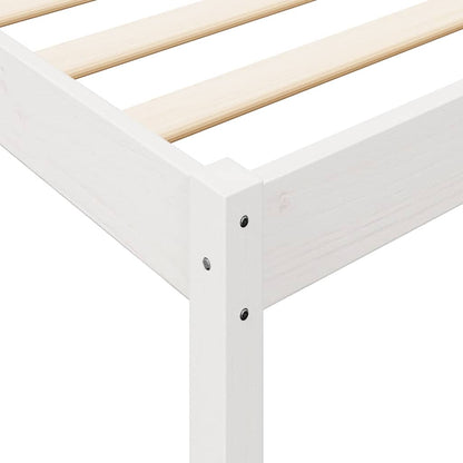 Letto Libreria senza Materasso Bianco 140x190 cm Legno di Pino