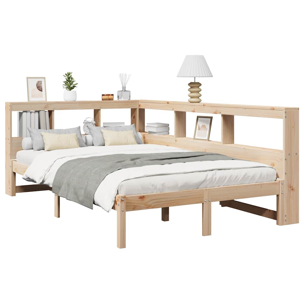 Letto Libreria senza Materasso 120x190cm Legno Massello di Pino