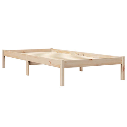 Letto Libreria senza Materasso 90x190 cm Legno Massello Pino