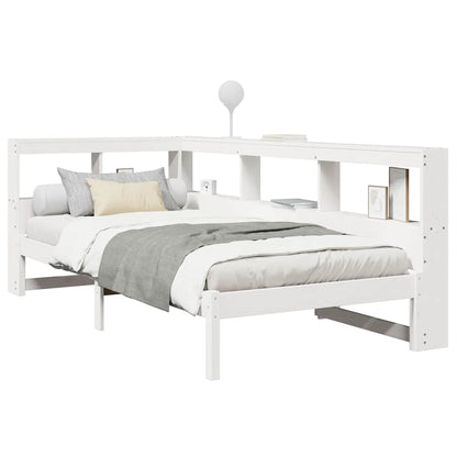 Letto con Libreria senza Materasso 75x190 cm in Legno Pino