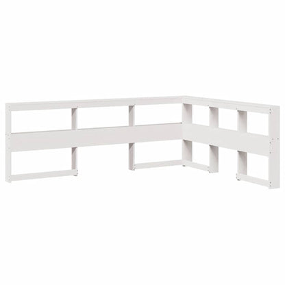 Letto Libreria senza Materasso Bianco 150x200 cm Legno di Pino - homemem39