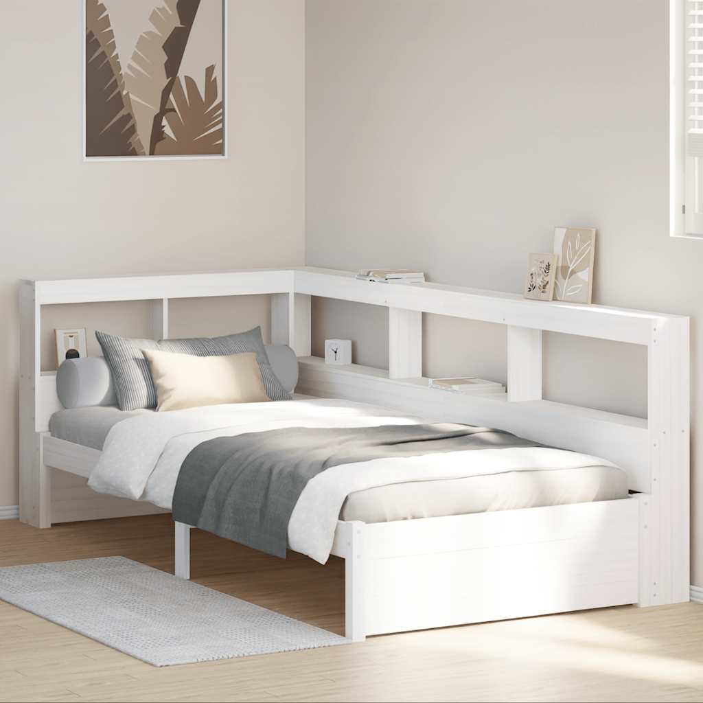Letto con Libreria senza Materasso 75x190 cm in Legno Pino - homemem39